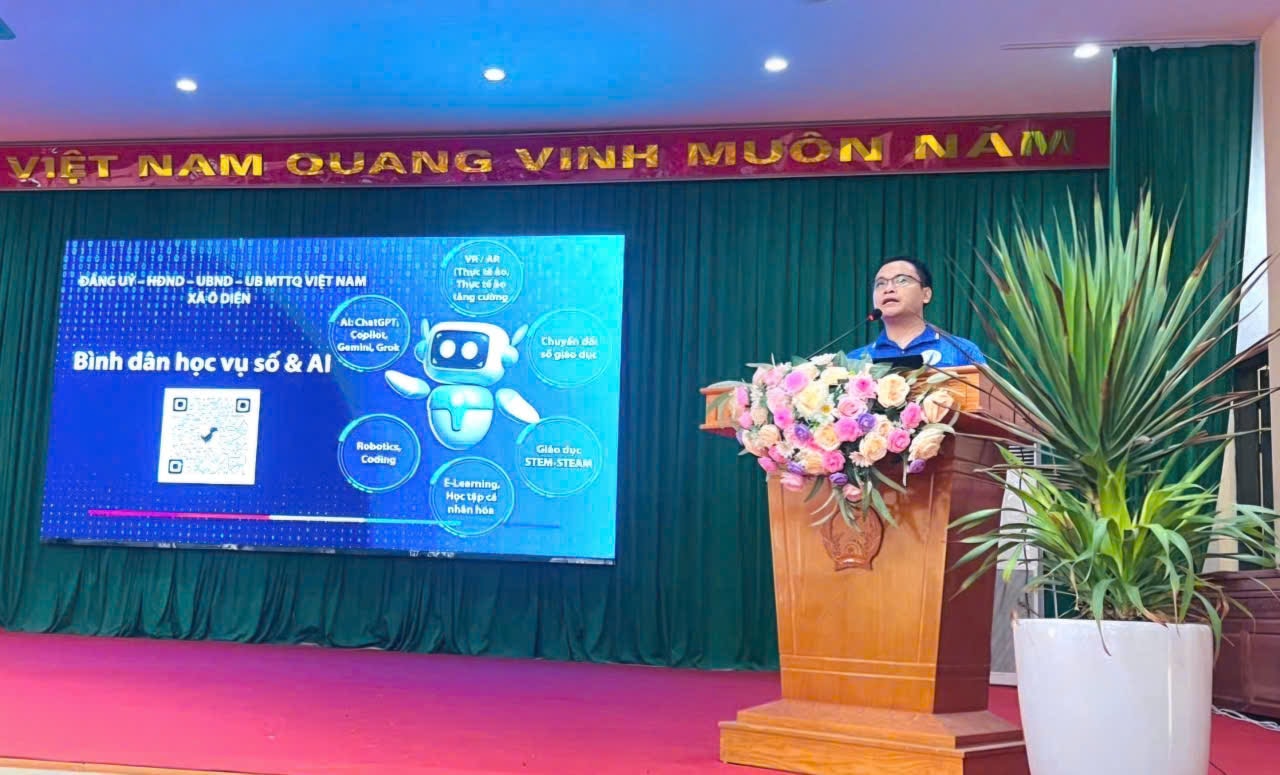 Xã Ô Diên lan tỏa phong trào “Bình dân học vụ số” 