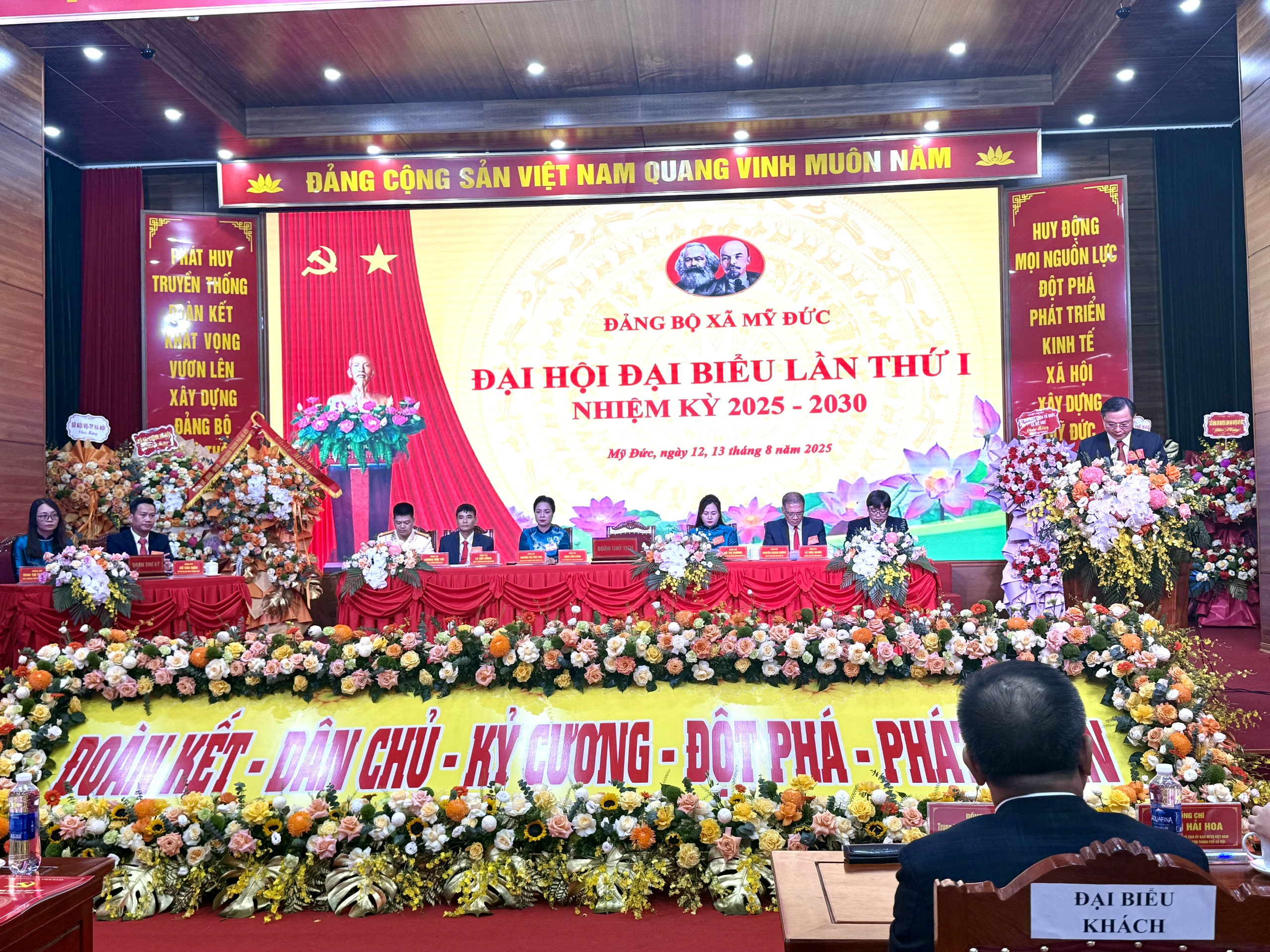 Xã Mỹ Đức tổ chức thành công Đại hội Đảng bộ xã lần thứ I: Dấu mốc lịch sử sau sáp nhập, mở ra nhiệm kỳ phát triển mới