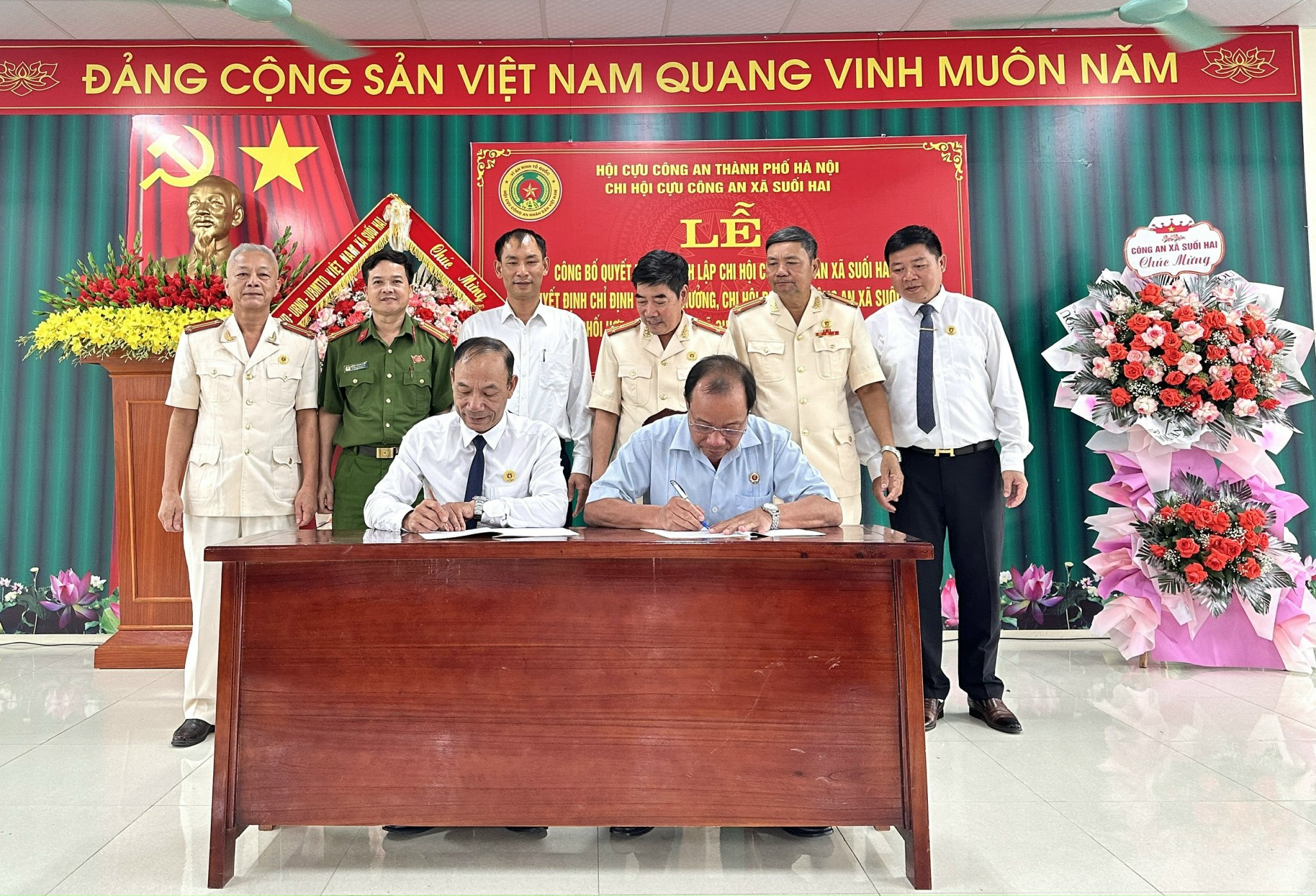 Xã Suối Hai ra mắt Chi hội Cựu Công an nhân dân: Cầu nối nghĩa tình, đồng hành giữ bình yên quê hương