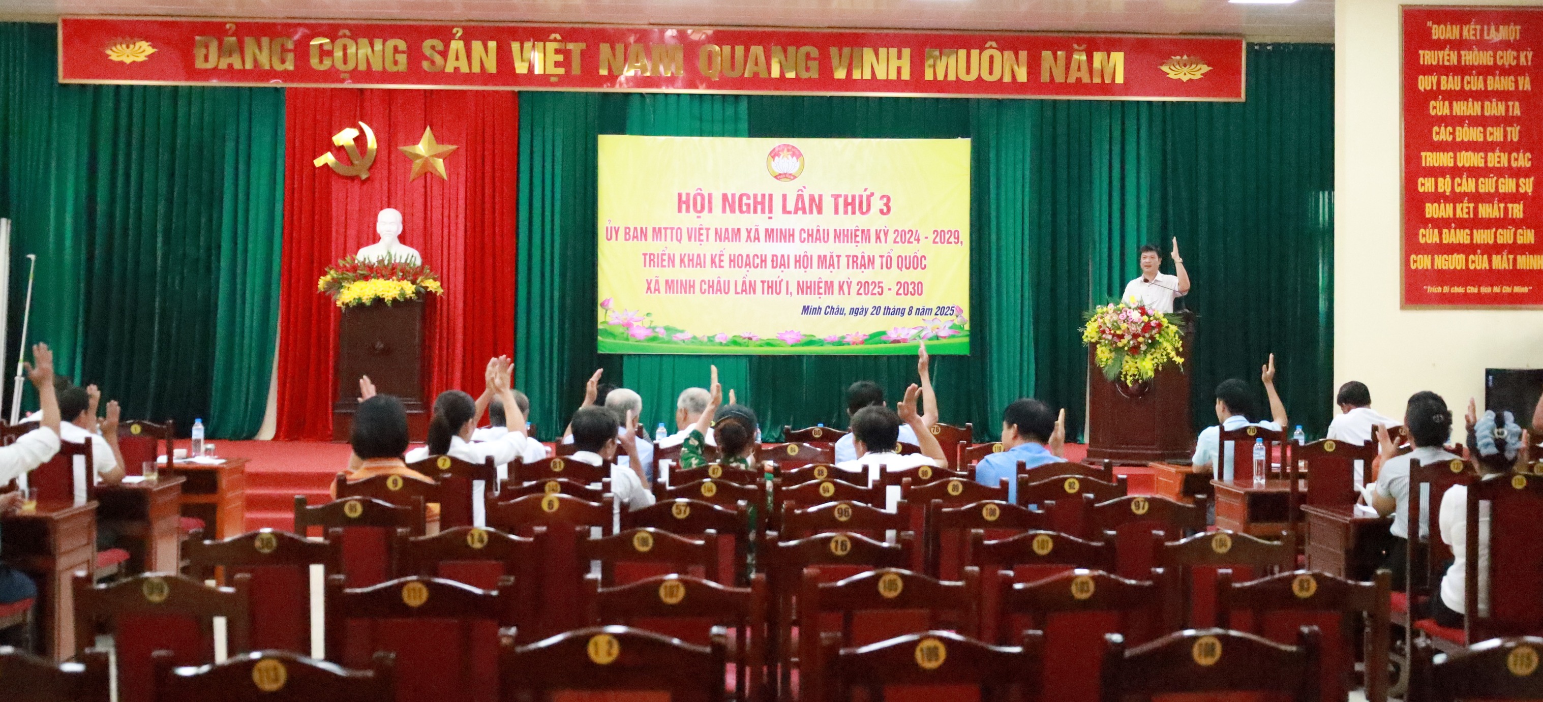 Ủy ban MTTQ Việt Nam xã Minh Châu thông qua kế hoạch tổ chức Đại hội đại biểu lần thứ I, nhiệm kỳ 2025-2030