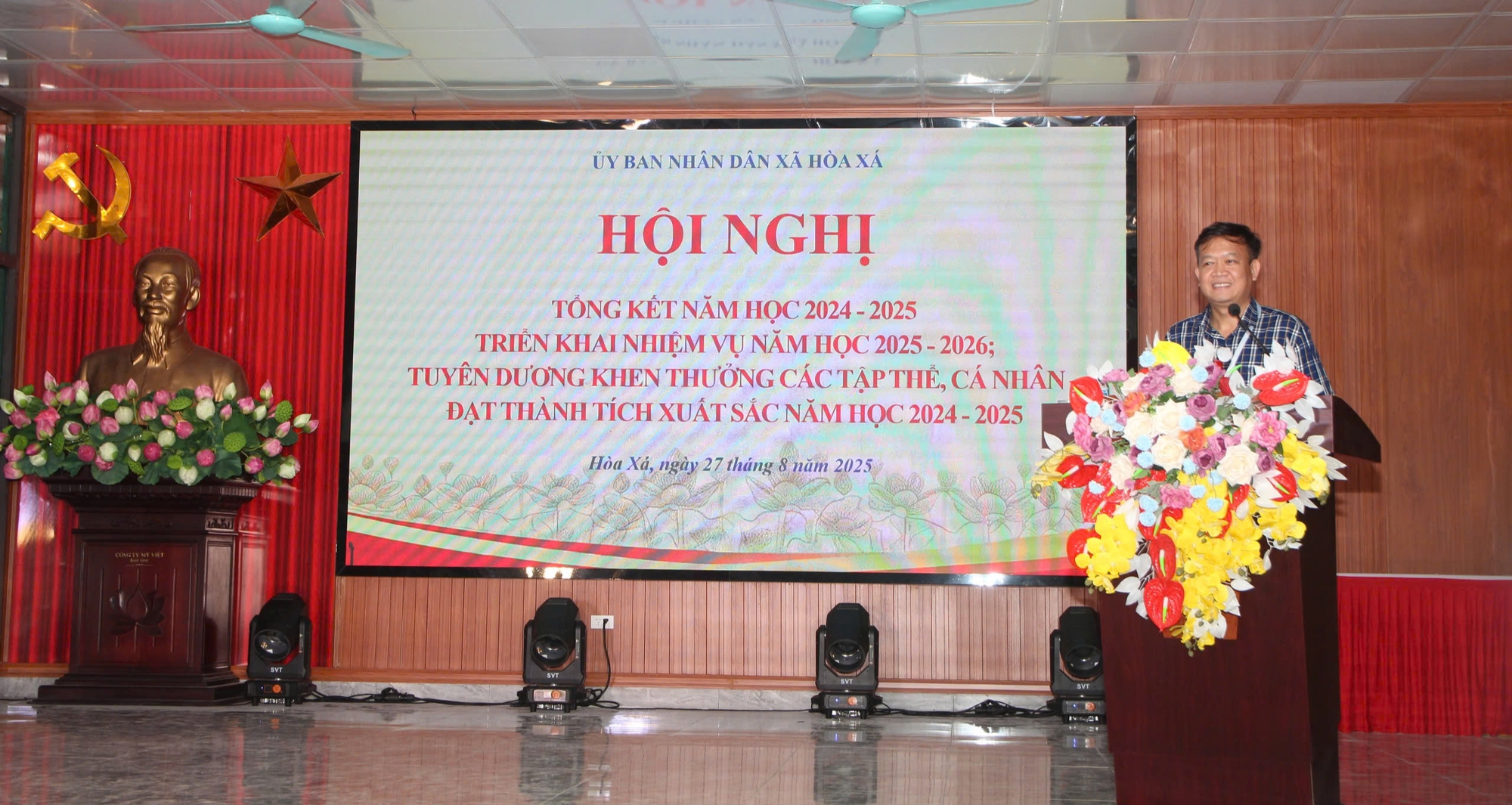 Xã Hòa Xá tổng kết năm học 2024-2025, triển khai nhiệm vụ năm học 2025-2026