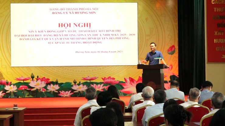 Xã Hương Sơn: Góp ý vào dự thảo Báo cáo chính trị, quyết tâm xây dựng xã phát triển toàn diện, bền vững