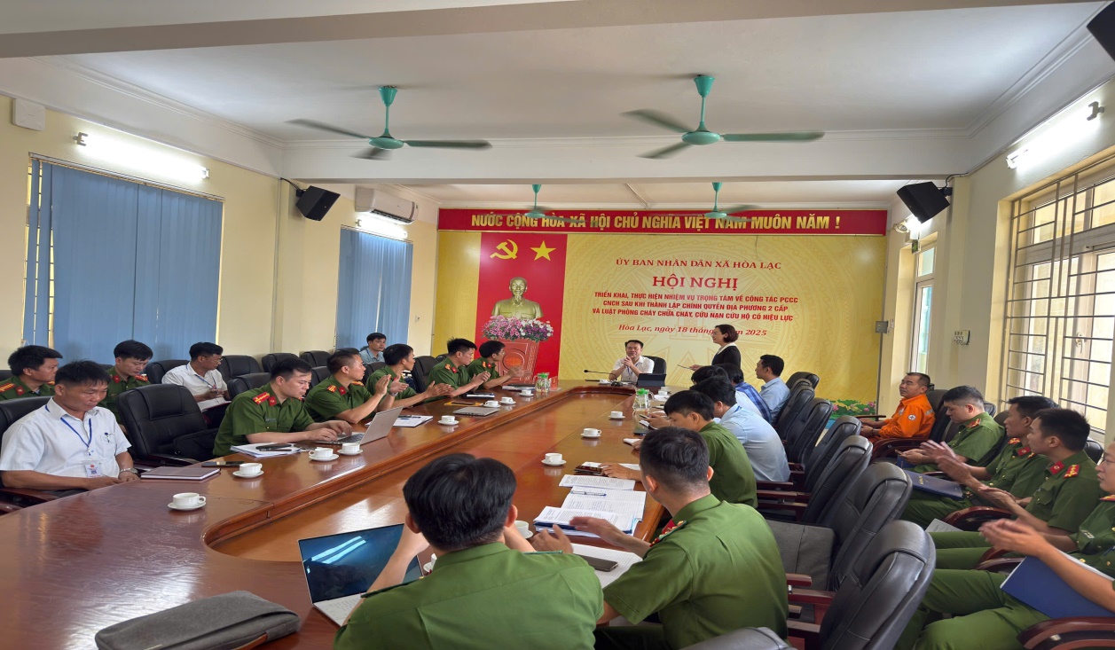Xã Hòa Lạc tăng cường quản lý PCCC&CNCH, bảo đảm an toàn sau khi vận hành mô hình chính quyền địa phương hai cấp