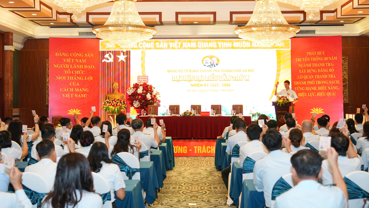 Đại hội Đảng bộ cơ quan Thanh tra thành phố Hà Nội lần thứ X: Đổi mới, tinh gọn, nâng cao hiệu lực, hiệu quả hoạt động thanh tra trong kỷ nguyên mới