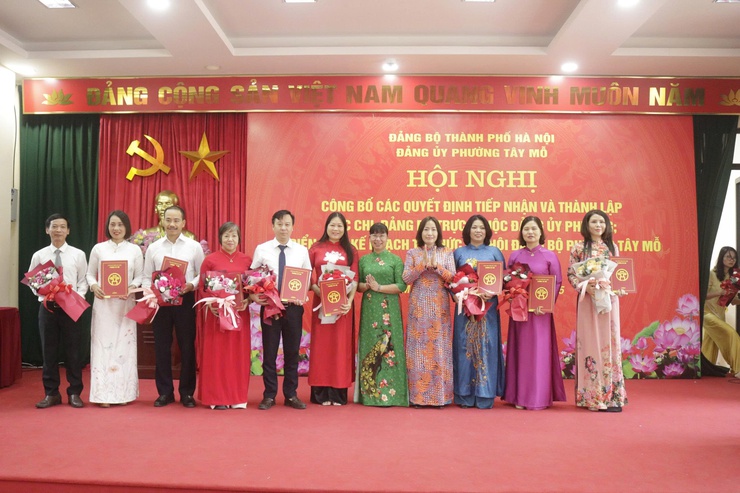 Phường Tây Mỗ kiện toàn tổ chức Đảng, chuẩn bị Đại hội Đảng bộ phường lần thứ I