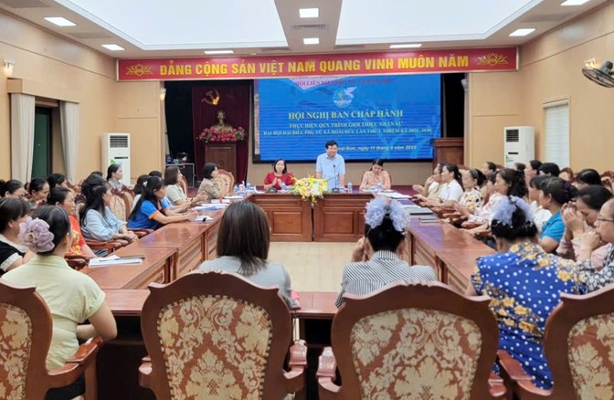 Hội Liên hiệp Phụ nữ xã Hoài Đức tổ chức hội nghị chuẩn bị Đại hội nhiệm kỳ 2025-2030