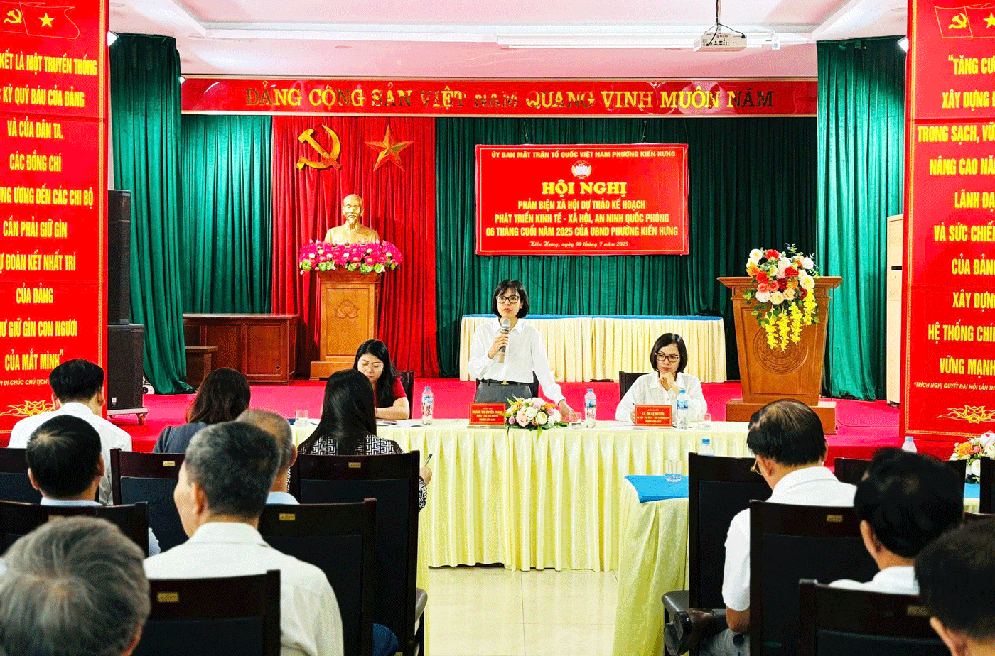 Phường Kiến Hưng phát huy vai trò phản biện xã hội, hoàn thiện kế hoạch phát triển kinh tế - xã hội 6 tháng cuối năm 2025