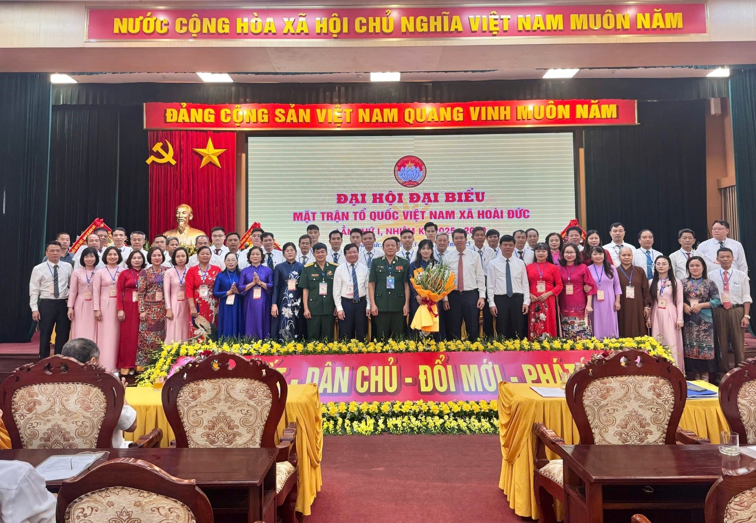 Đại hội đại biểu MTTQ Việt Nam xã Hoài Đức lần thứ I, nhiệm kỳ 2025-2030 thành công tốt đẹp