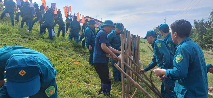 Xã Hát Môn tổ chức diễn tập phòng, chống thiên tai
