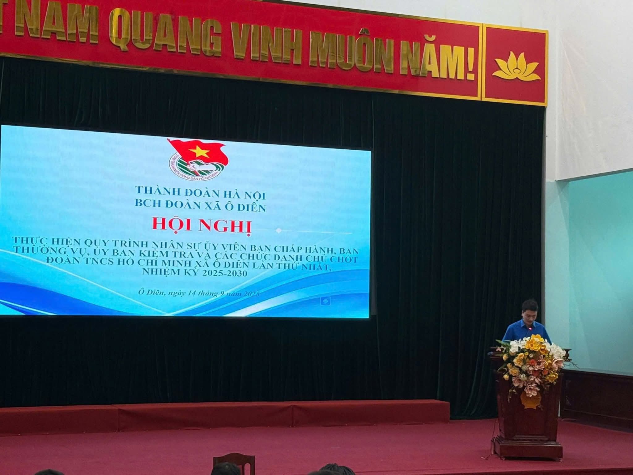 Xã Ô Diên hoàn tất quy trình nhân sự, chuẩn bị Đại hội Đoàn xã nhiệm kỳ 2025 - 2030