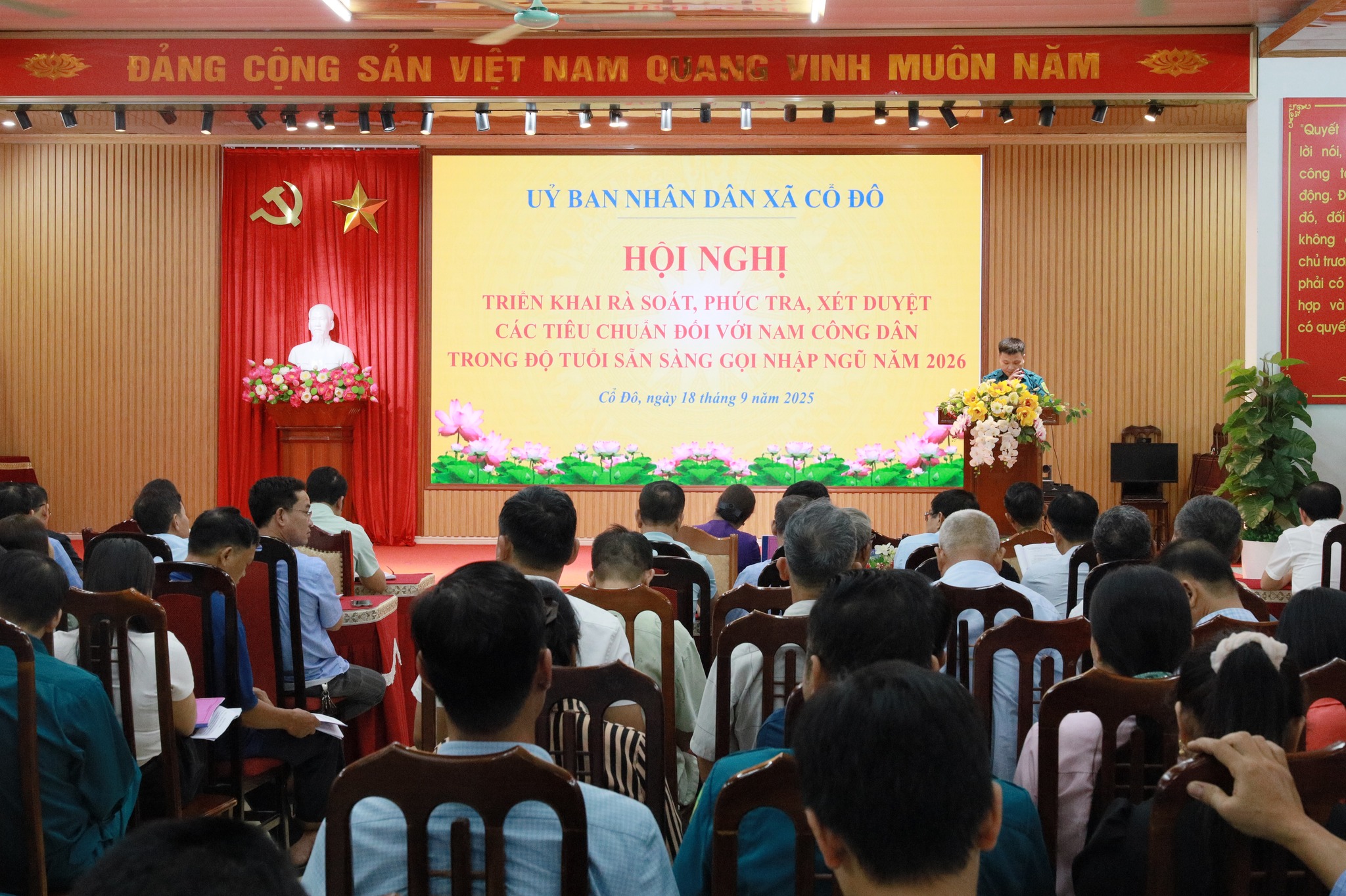Xã Cổ Đô triển khai công tác tuyển chọn công dân nhập ngũ năm 2026: Quyết tâm hoàn thành 100% chỉ tiêu