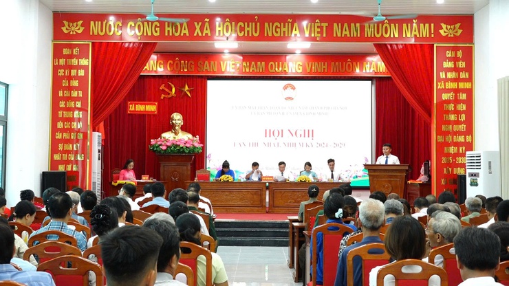 Ủy ban MTTQ Việt Nam xã Bình Minh kiện toàn tổ chức, phát huy vai trò cầu nối giữa Đảng với nhân dân