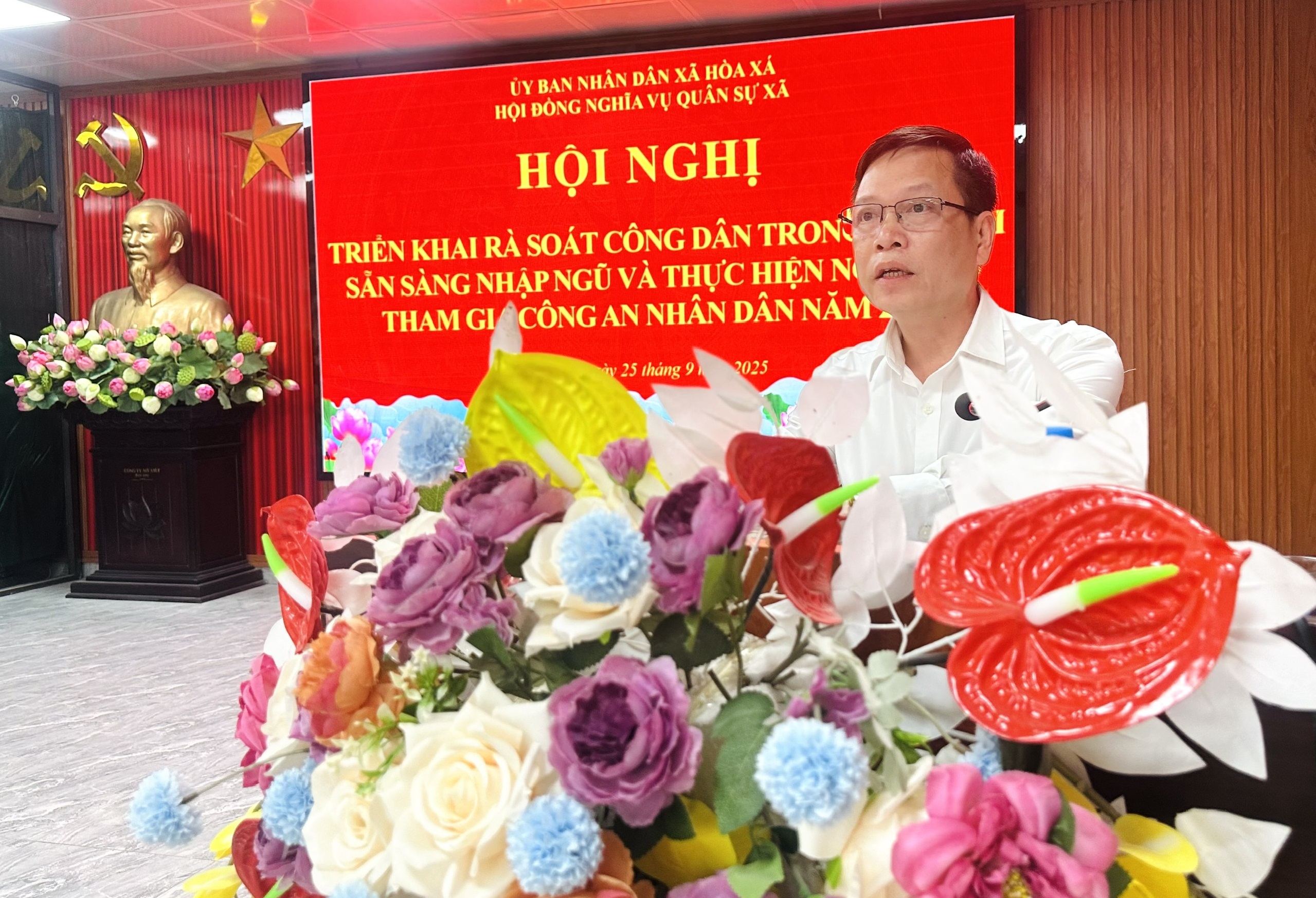 Xã Hoà Xá triển khai công tác tuyển quân năm 2026: Quyết tâm hoàn thành 100% chỉ tiêu giao quân