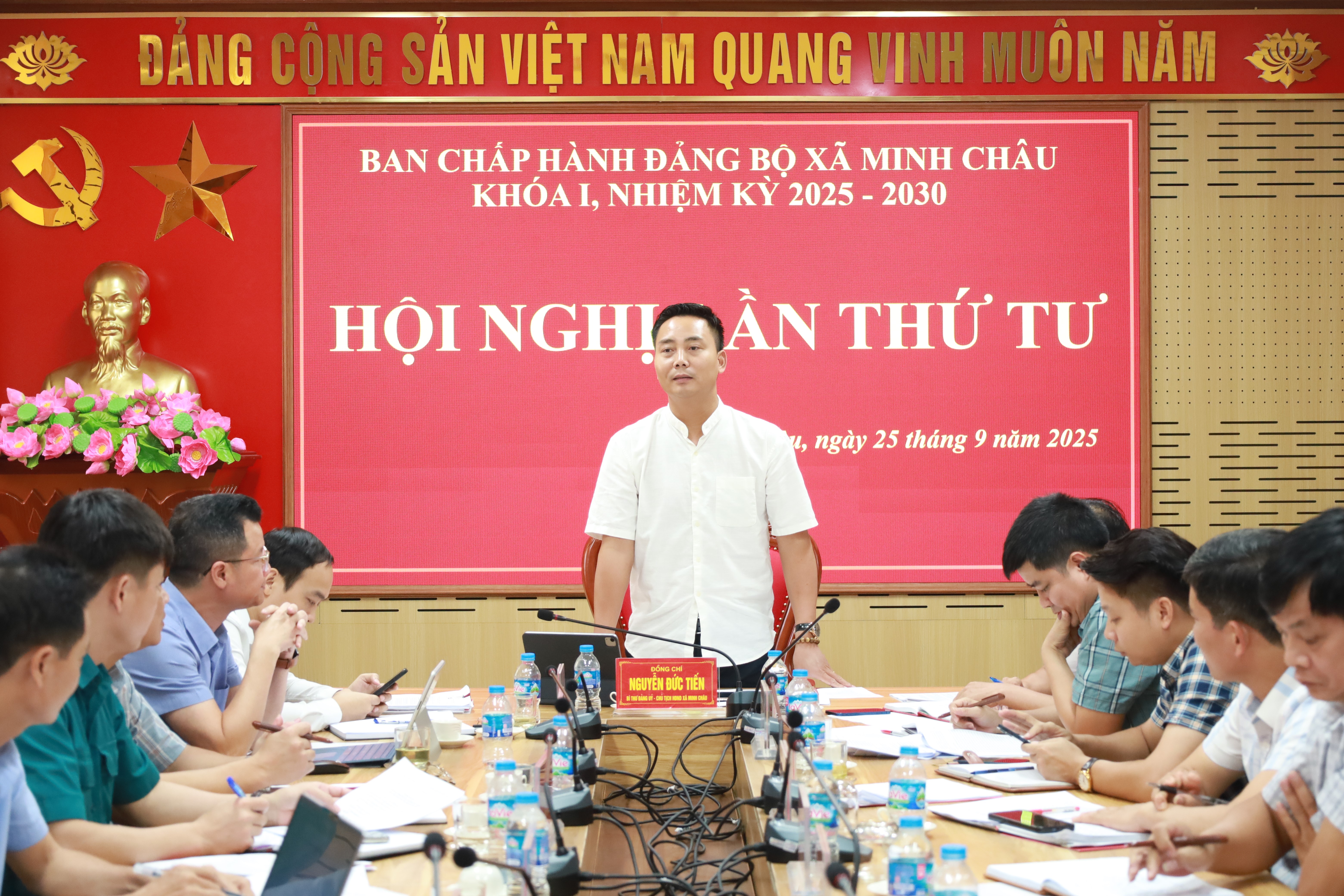 Hội nghị lần thứ tư Ban Chấp hành Đảng bộ xã Minh Châu khoá I, nhiệm kỳ 2025 - 2030 thông qua nhiều nội dung quan trọng