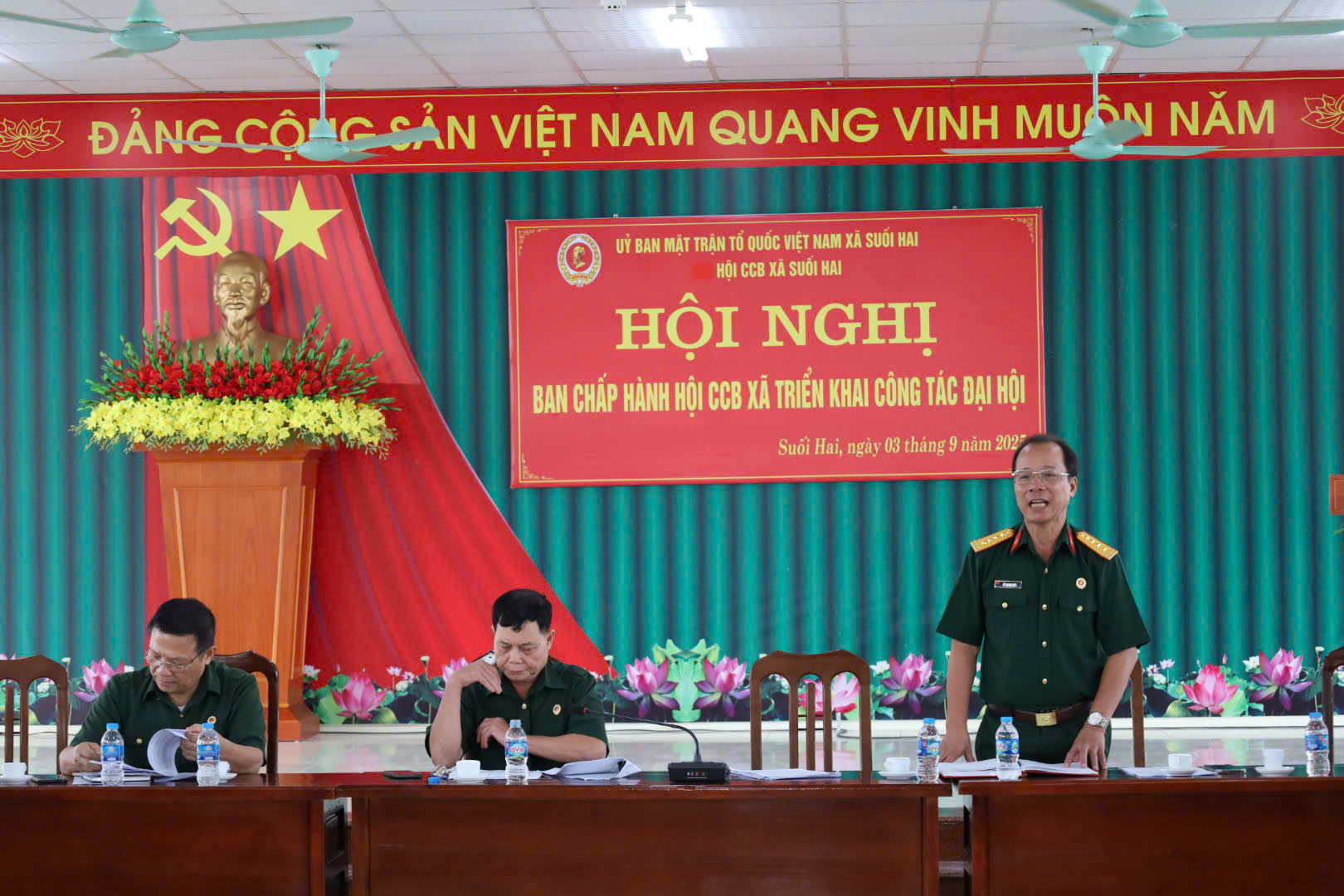 Hội Cựu chiến binh xã Suối Hai chuẩn bị chu đáo cho Đại hội nhiệm kỳ mới