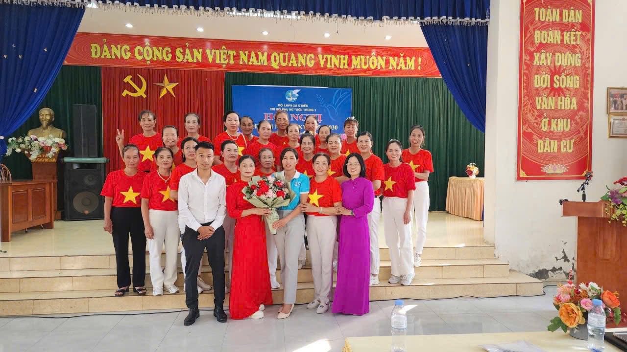 65/65 Chi hội Phụ nữ xã Ô Diên tổ chức thành công hội nghị Chi hội nhiệm kỳ 2025-2030 