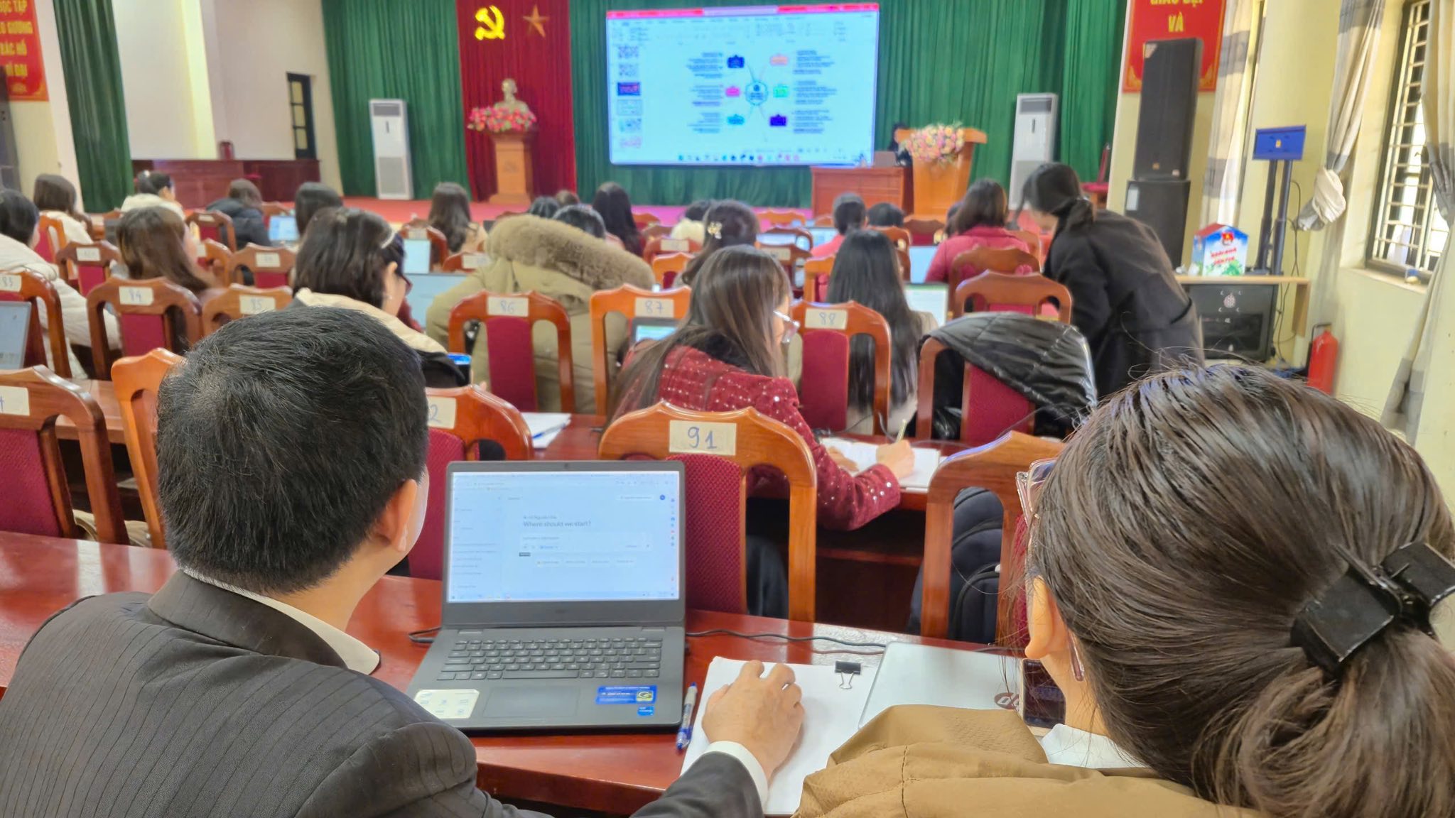 Xã Ô Diên tập huấn ứng dụng trí tuệ nhân tạo trong quản trị trường học, thúc đẩy chuyển đổi số giáo dục