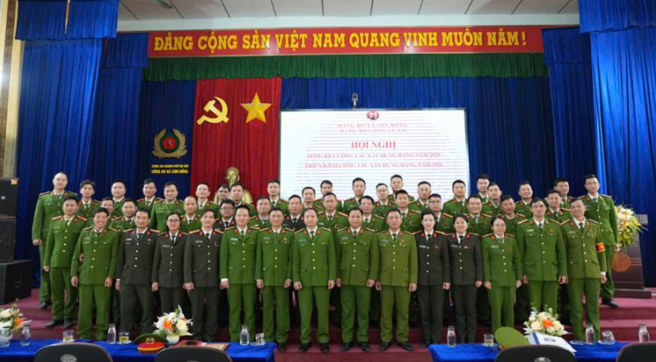 Đảng bộ Công an xã Sơn Đồng nâng cao năng lực lãnh đạo, sức chiến đấu, đáp ứng yêu cầu nhiệm vụ trong tình hình mới