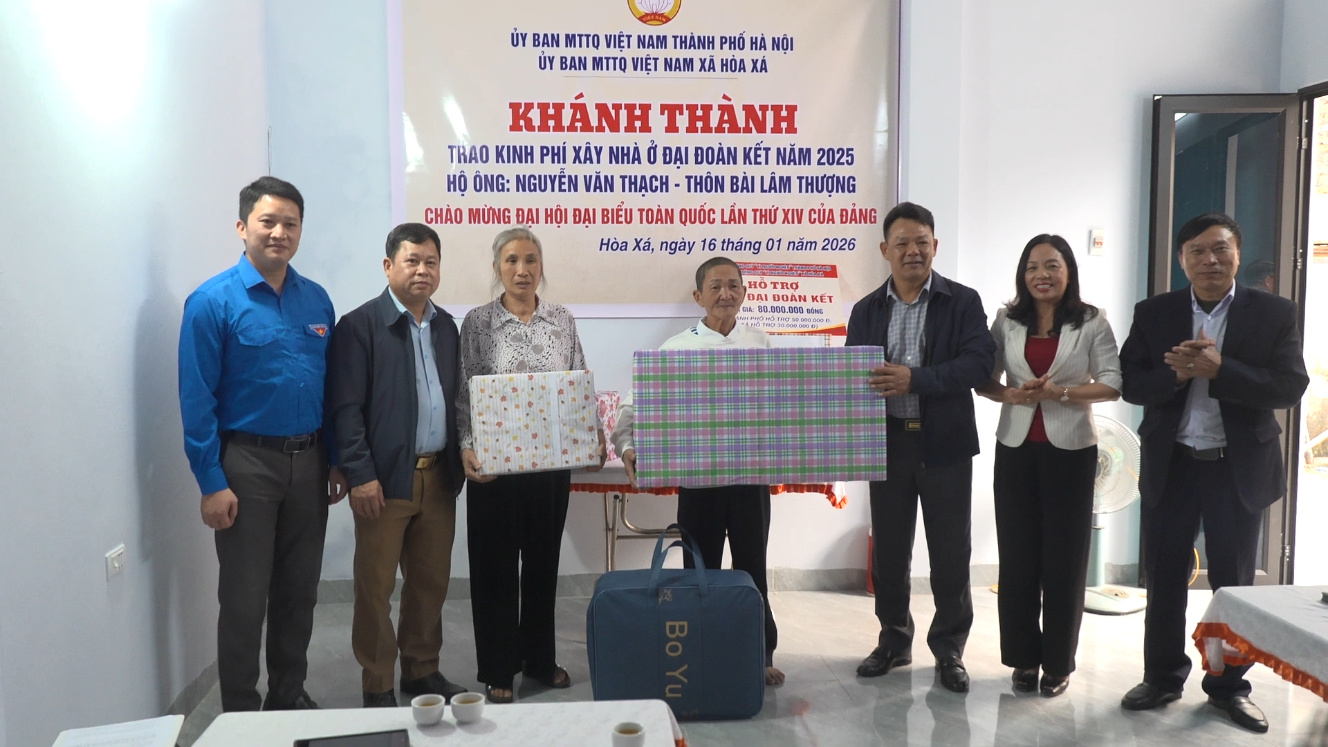 Xã Hòa Xá trao kinh phí xây dựng Nhà Đại đoàn kết, lan tỏa tinh thần tương thân tương ái hướng tới Đại hội XIV của Đảng