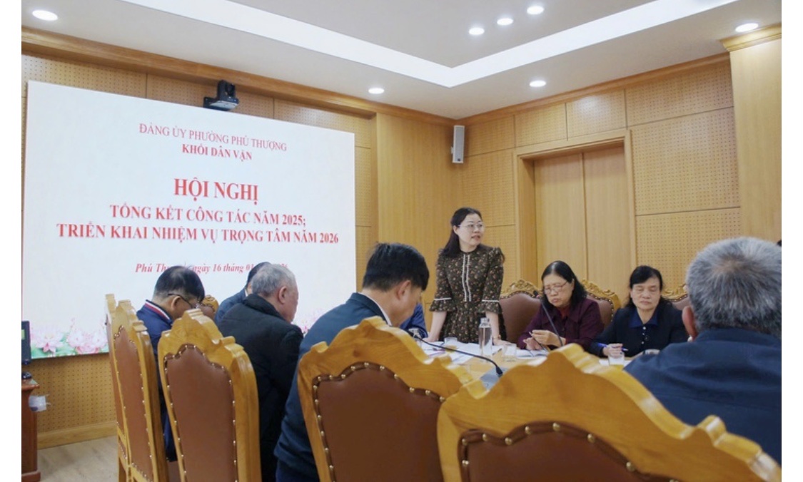 Phường Phú Thượng tổng kết công tác dân vận năm 2025, triển khai nhiệm vụ trọng tâm năm 2026
