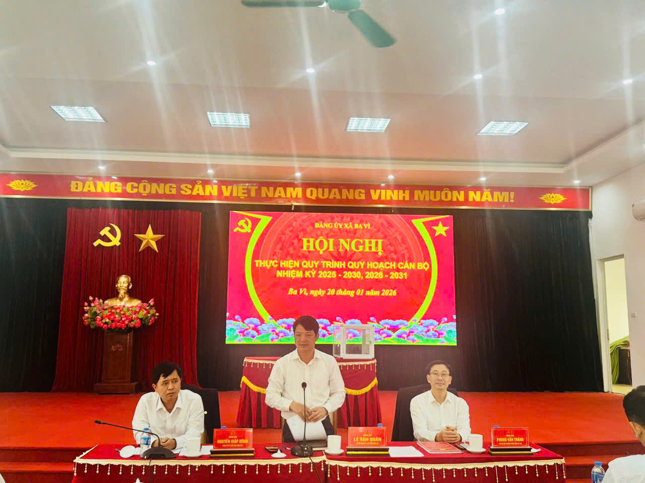 Đảng ủy xã Ba Vì triển khai quy trình quy hoạch cán bộ nhiệm kỳ 2025-2030, 2026-2031 bảo đảm chặt chẽ, đúng quy định