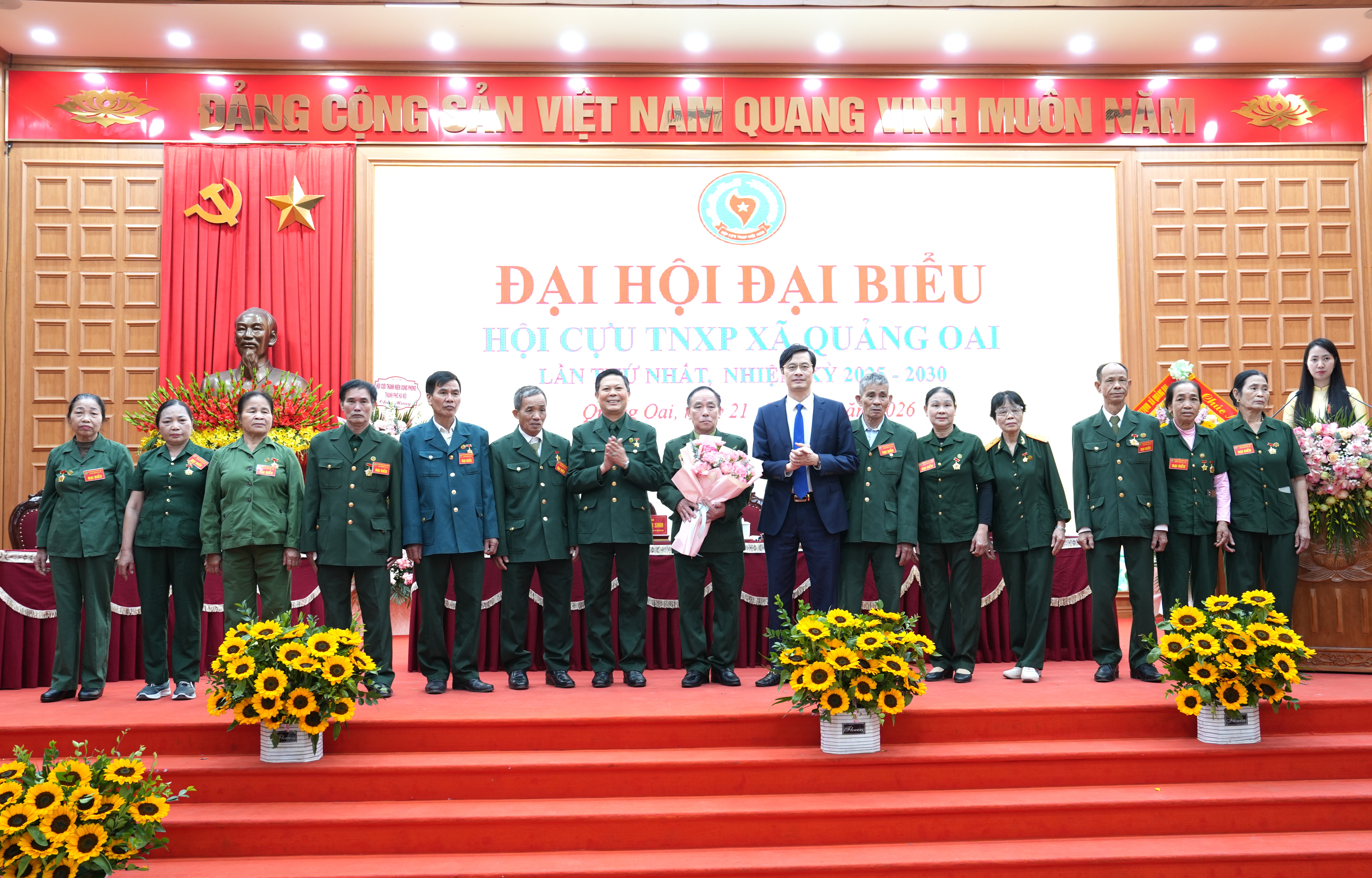 Xã Quảng Oai tổ chức Đại hội đại biểu Hội Cựu Thanh niên xung phong lần thứ I, nhiệm kỳ 2026-2031