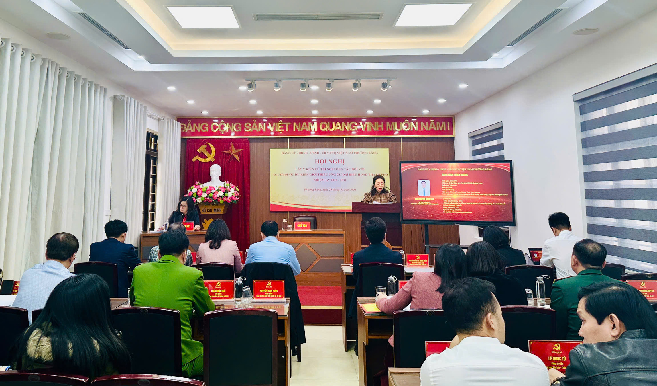 Phường Láng bảo đảm dân chủ, thống nhất cao trong lấy ý kiến cử tri giới thiệu ứng cử đại biểu HĐND thành phố