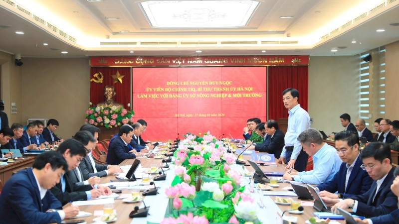 Bí thư Thành ủy Hà Nội Nguyễn Duy Ngọc: Công tác nông nghiệp, môi trường phải bám sát Quy hoạch Thủ đô tầm nhìn 100 năm