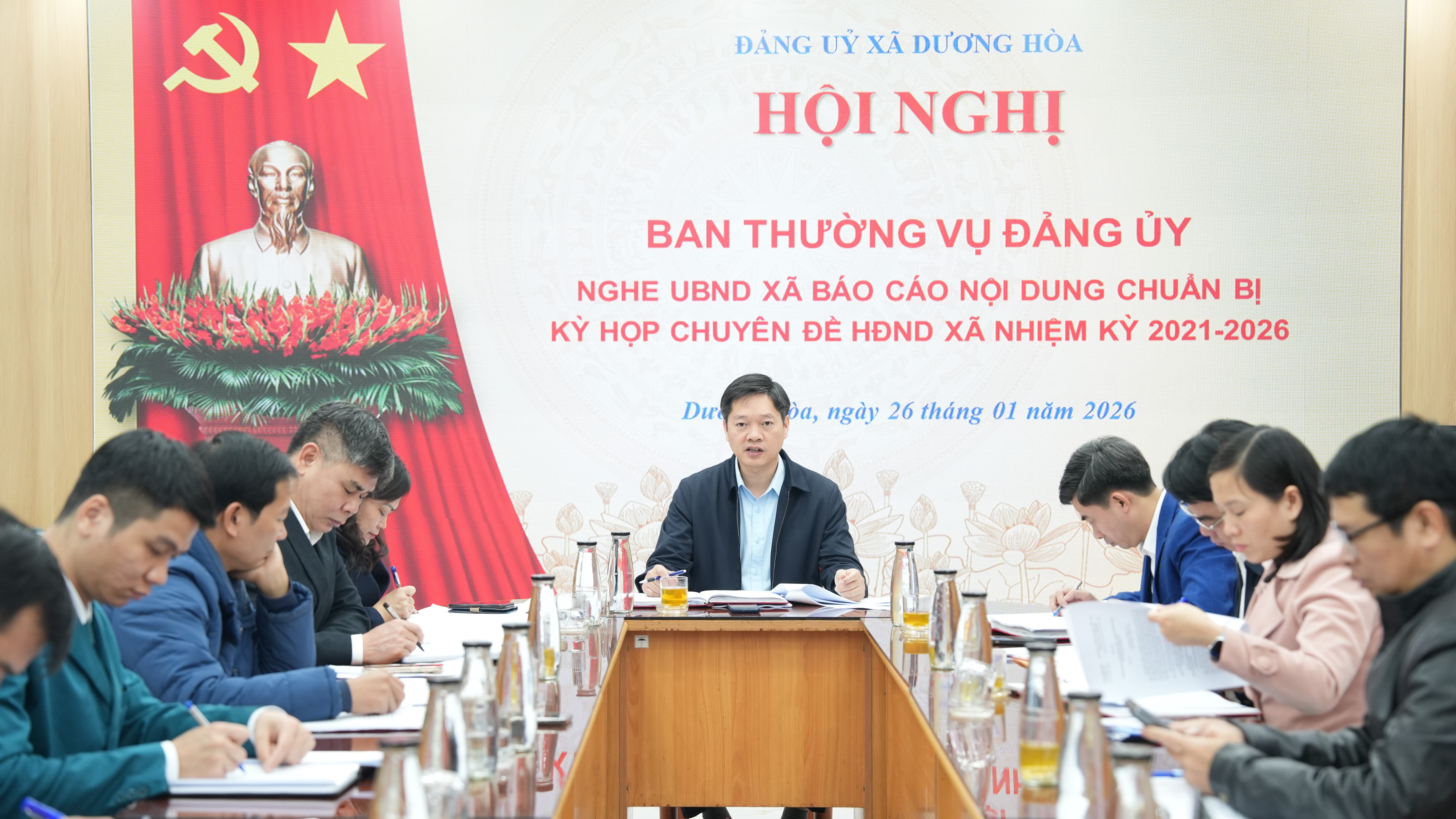 Xã Dương Hòa thống nhất nội dung, nhân sự trình Kỳ họp chuyên đề HĐND xã nhiệm kỳ 2021-2026