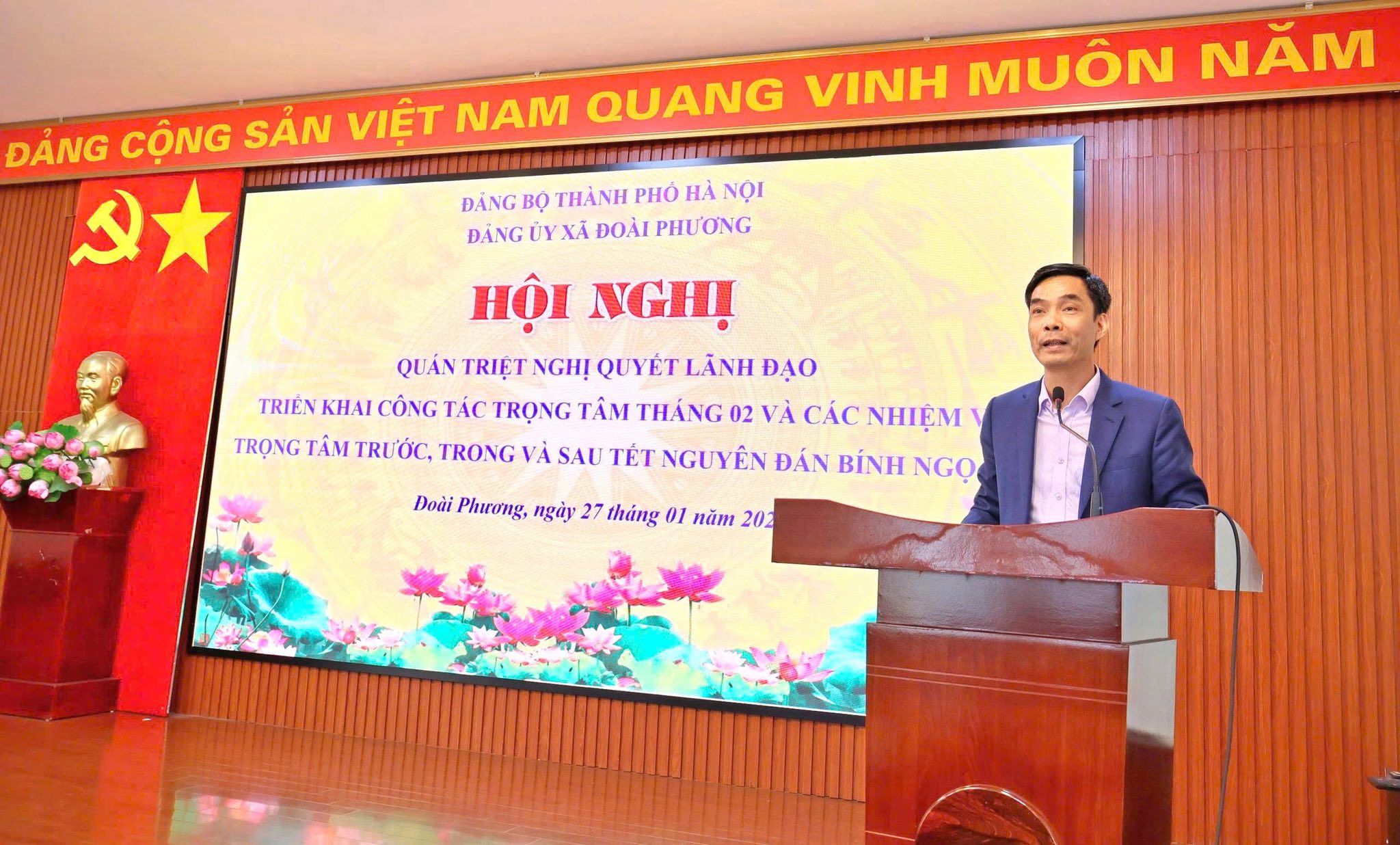 Xã Đoài Phương quán triệt nhiệm vụ đầu năm, đẩy mạnh chuyển đổi số và chuẩn bị bầu cử