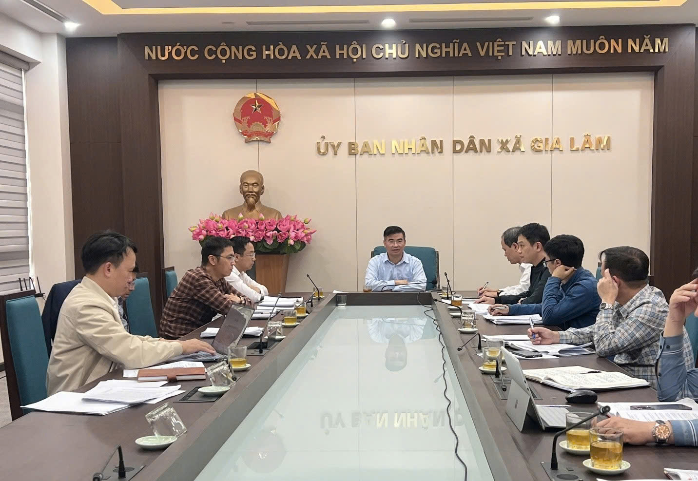UBND xã Gia Lâm giao ban tháng 11, tập trung hoàn thành nhiệm vụ phát triển kinh tế - xã hội cuối năm