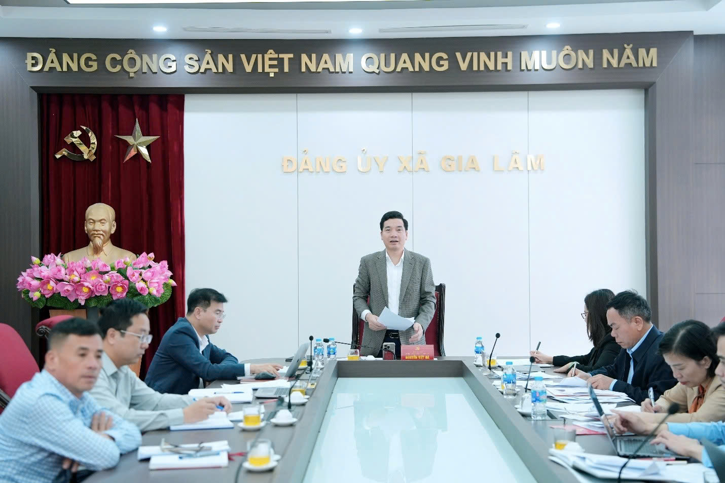 Xã Gia Lâm rà soát toàn diện tiến độ, chủ động các bước chuẩn bị bầu cử đại biểu Quốc hội khóa XVI và đại biểu HĐND các cấp