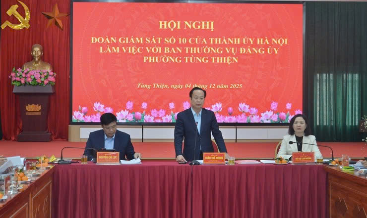 Giám sát việc vận hành mô hình chính quyền địa phương hai cấp tại phường Tùng Thiện