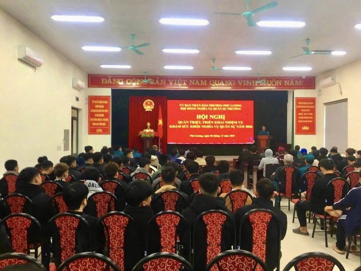 Phường Phú Lương quán triệt, triển khai nhiệm vụ khám sức khỏe nghĩa vụ quân sự năm 2026, bảo đảm công khai, đúng luật