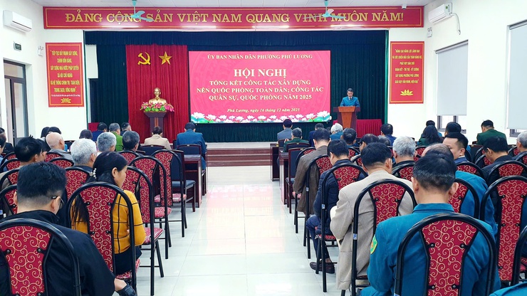 Phường Phú Lương tổng kết công tác quốc phòng, quân sự năm 2025, củng cố nền quốc phòng toàn dân vững chắc