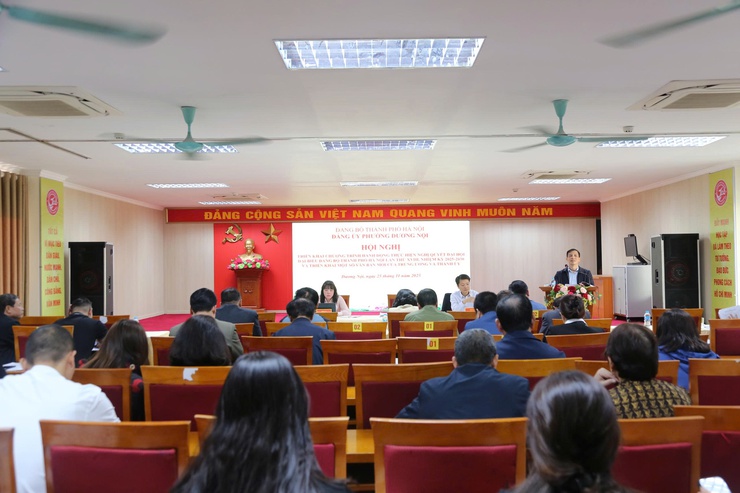 Đảng uỷ phường Dương Nội triển khai Chương trình hành động thực hiện Nghị quyết Đại hội Đảng bộ thành phố Hà Nội lần thứ XVIII