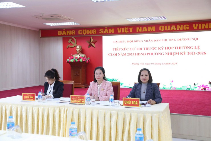 HĐND phường Dương Nội lắng nghe ý kiến cử tri trước kỳ họp HĐND cuối năm 2025