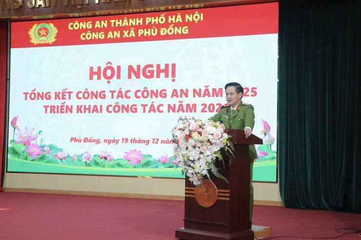 Công an xã Phù Đổng tổng kết công tác năm 2025, xác định nhiệm vụ trọng tâm năm 2026