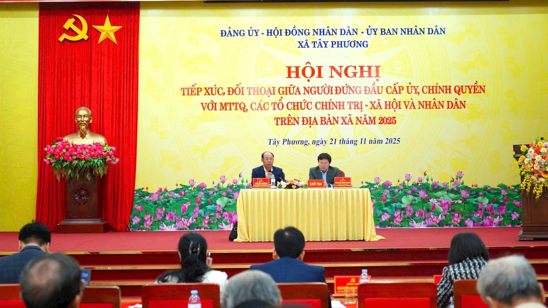 Xã Tây Phương đối thoại trực tiếp, tháo gỡ vướng mắc từ cơ sở, nâng cao hiệu quả quản lý và phục vụ nhân dân