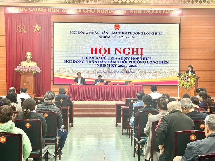 HĐND phường Long Biên tiếp xúc cử tri sau kỳ họp thứ 3, thống nhất triển khai nghị quyết trong giai đoạn vận hành mô hình chính quyền địa phương hai cấp