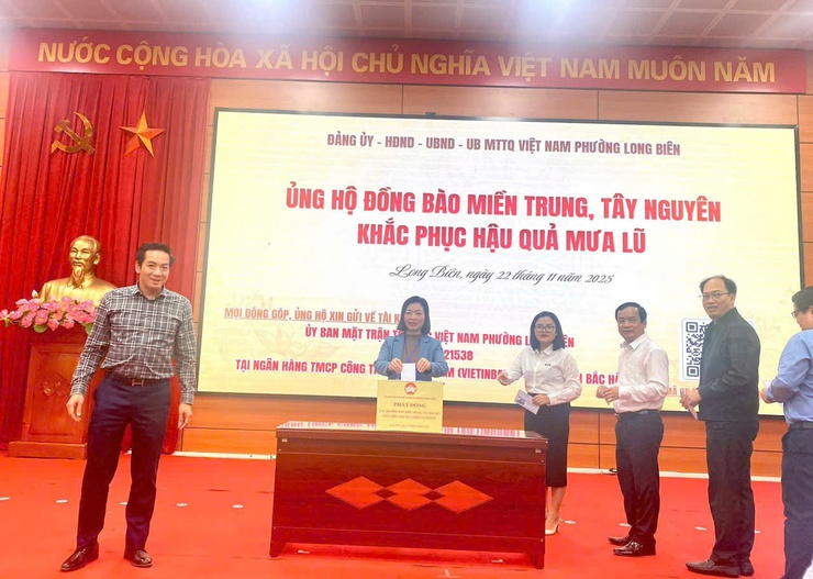 Phường Long Biên phát động ủng hộ đồng bào miền Trung, Tây Nguyên
