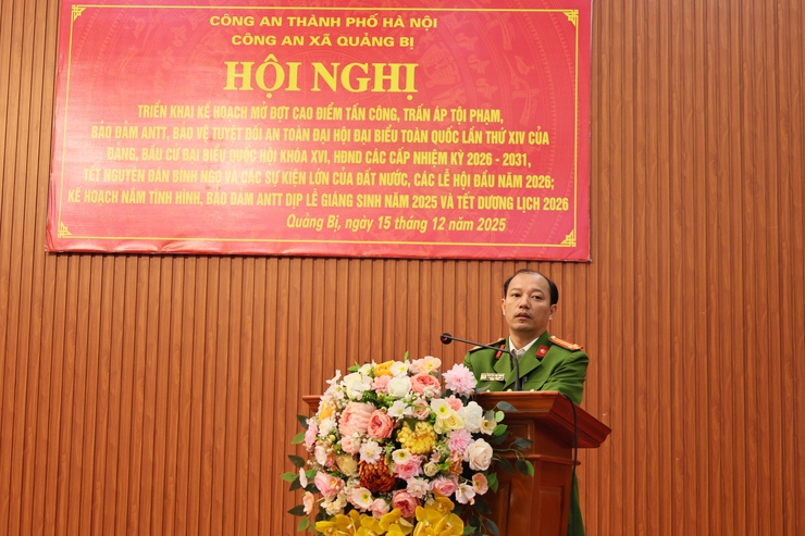 Công an xã Quảng Bị mở cao điểm tấn công, trấn áp tội phạm, giữ vững an ninh trật tự dịp cuối năm và đầu xuân 2026