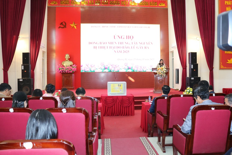 Xã Quảng Bị phát động ủng hộ đồng bào miền Trung, Tây Nguyên khắc phục hậu quả bão lũ