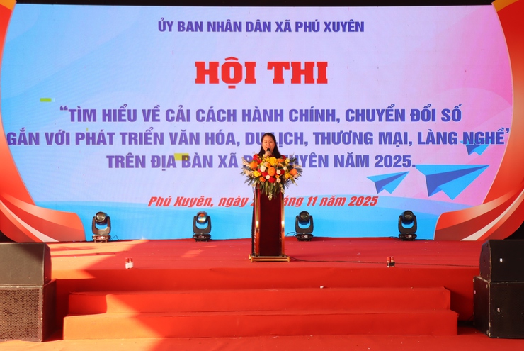 Xã Phú Xuyên lan tỏa cải cách hành chính, chuyển đổi số qua cuộc thi sân khấu hóa dành cho học sinh THCS