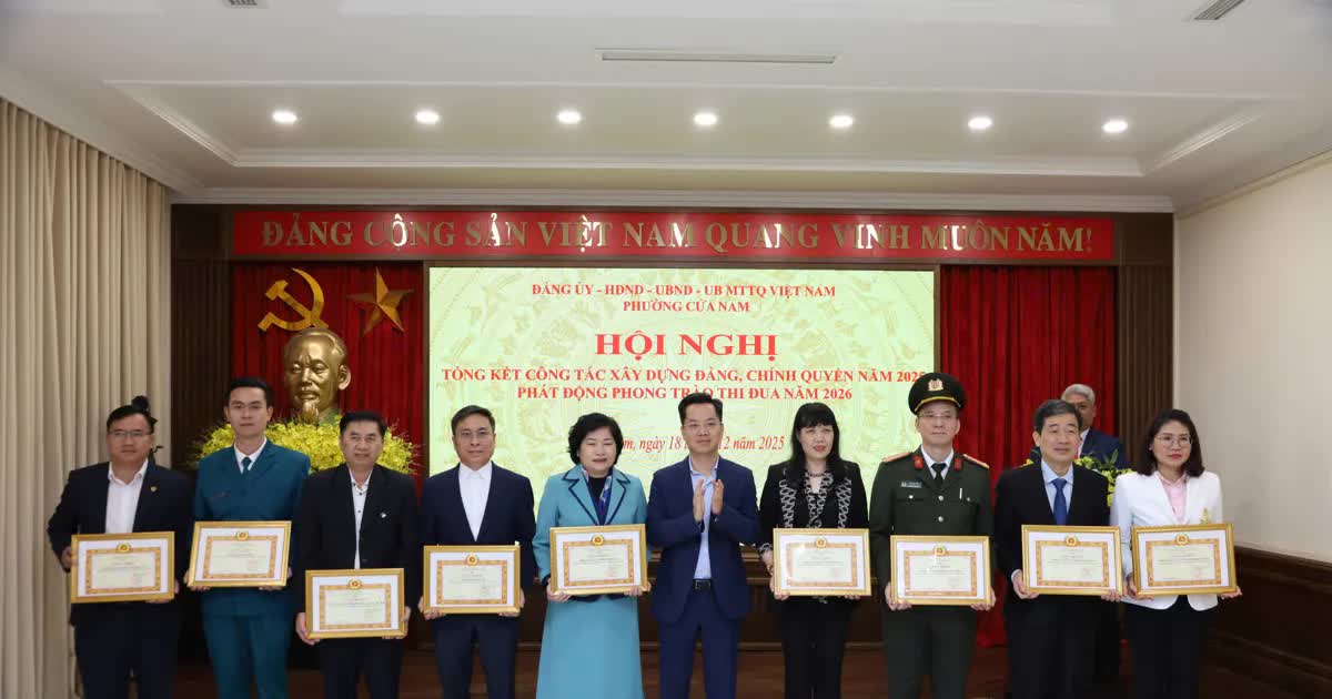 Phường Cửa Nam tổng kết công tác xây dựng Đảng, phát động thi đua năm 2026 trong năm đầu vận hành mô hình mới