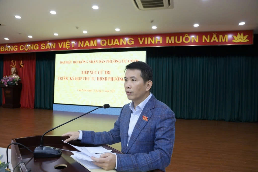 Cử tri phường Cửa Nam thẳng thắn hiến kế trước Kỳ họp thứ 4 HĐND phường khóa I