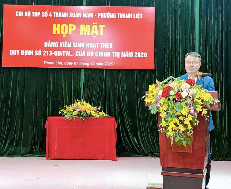 Tổ dân phố số 4 Thanh Xuân Nam (phường Thanh Liệt) tăng cường gắn kết đảng viên nơi cư trú theo Quy định 213-QĐ/TW