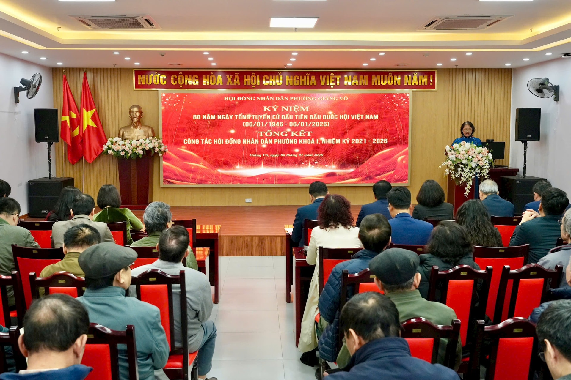 HĐND phường Giảng Võ kỷ niệm 80 năm Ngày Tổng tuyển cử đầu tiên và tổng kết nhiệm kỳ khóa I
