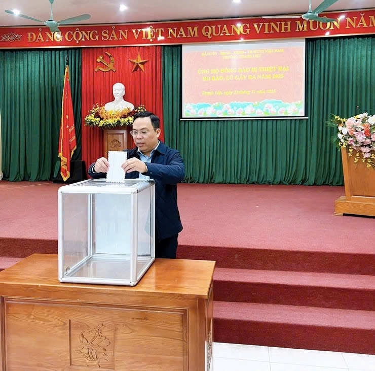 Phường Thanh Liệt phát động quyên góp ủng hộ đồng bào bị thiệt hại do bão, lũ năm 2025
