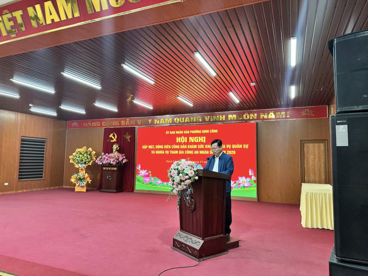 Phường Định Công động viên thanh niên sẵn sàng khám tuyển nghĩa vụ quân sự và Công an nhân dân năm 2026